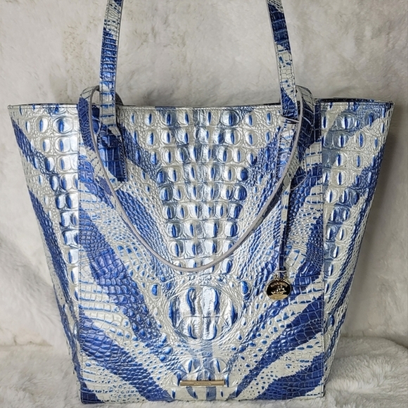 💥  Brahmin 2 PCS SET Shoulder Bag Purse Ombre Melbourne + XL Clutch NWT - Picture 3 of 16